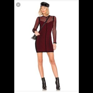 Rag & Bone Wes dress NWT red & black xs bodycon